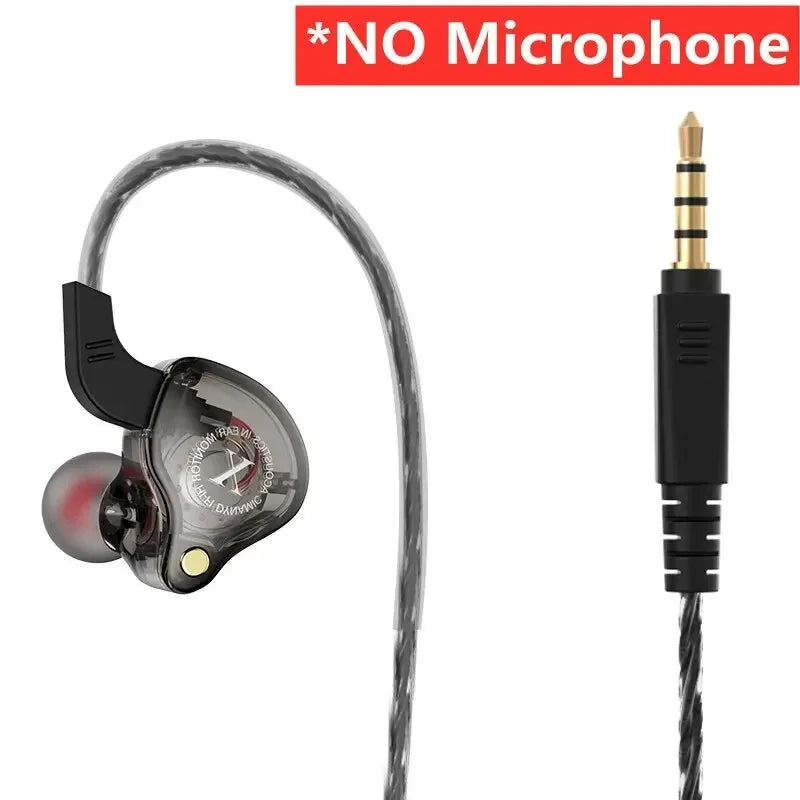 Original X2 Dynamic Wired Earphones HIFI Heavy Bass Earbuds in Ear Gaming Headphones Monitor Sport Noise Cancelling Headset Mic